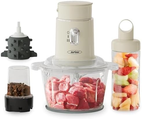 Sunvivi 250W Electric Food Chopper, 4 in 1 Food Grinder for Grinding Meat, Peeling Garlic & Juici... | Amazon (US)