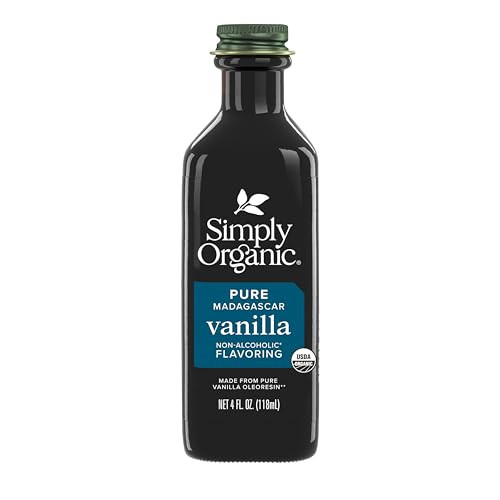 Simply Organic Non-Alcoholic Vanilla Flavoring, 4-Ounce Glass Jar, Certified Organic, Alcohol Free Vanilla | Amazon (US)