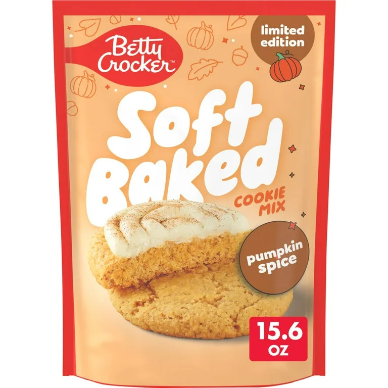 Betty Crocker Soft Baked Cookie Mix, Pumpkin Spice Flavored, Limited Edition, 15.6 oz | Walmart (US)