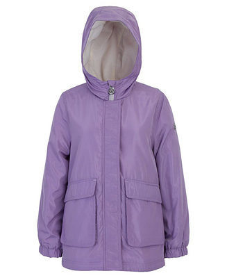 Big Girls Fleece Lined Rain Jacket | Macy's