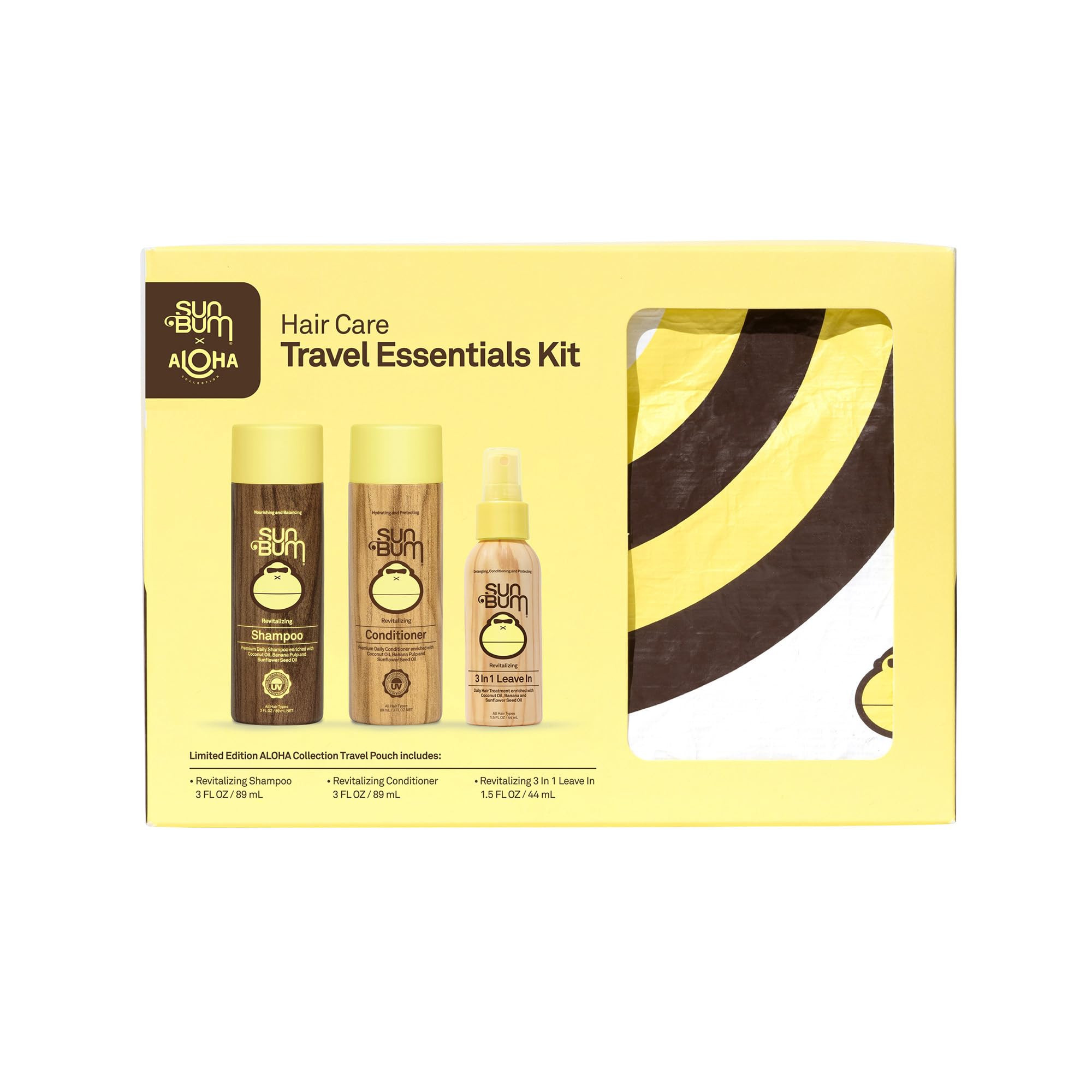 Sun Bum Hair Care Travel Essentials Kit | Revitalize Your Hair With Revitalizing Shampoo, Conditi... | Amazon (US)