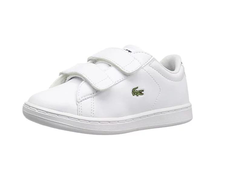Lacoste Toddlers Carnaby Evo Bl 1 Spi Sneaker, White/Navy - Walmart.com | Walmart (US)