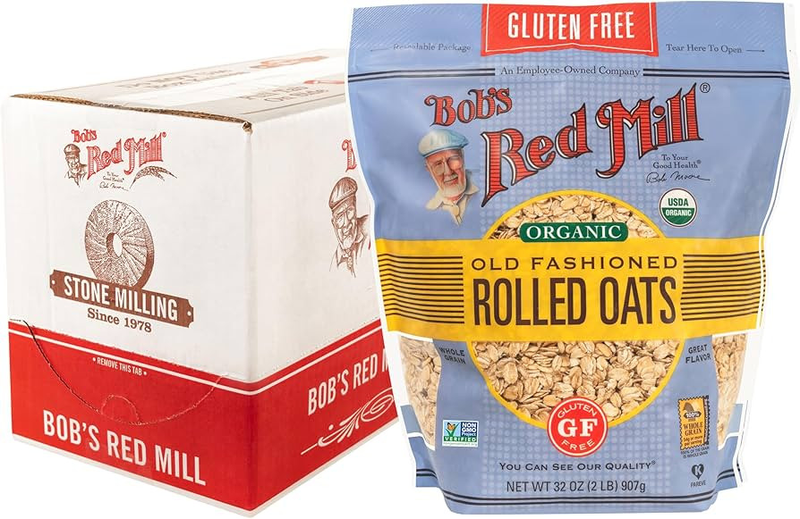 Bob's Red Mill Gluten Free Organic Old Fashioned Rolled Oats - 32 oz (Pack of 4) | Amazon (US)