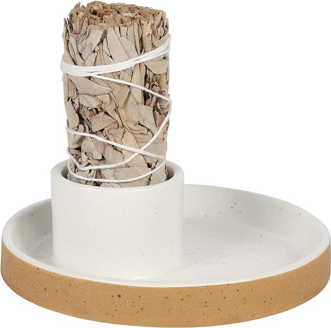 Ceramic Incense Holder, Bundle Smudge Bowl, Smudging Plate for White Sage, Palo Santo Sticks, Can... | Amazon (US)