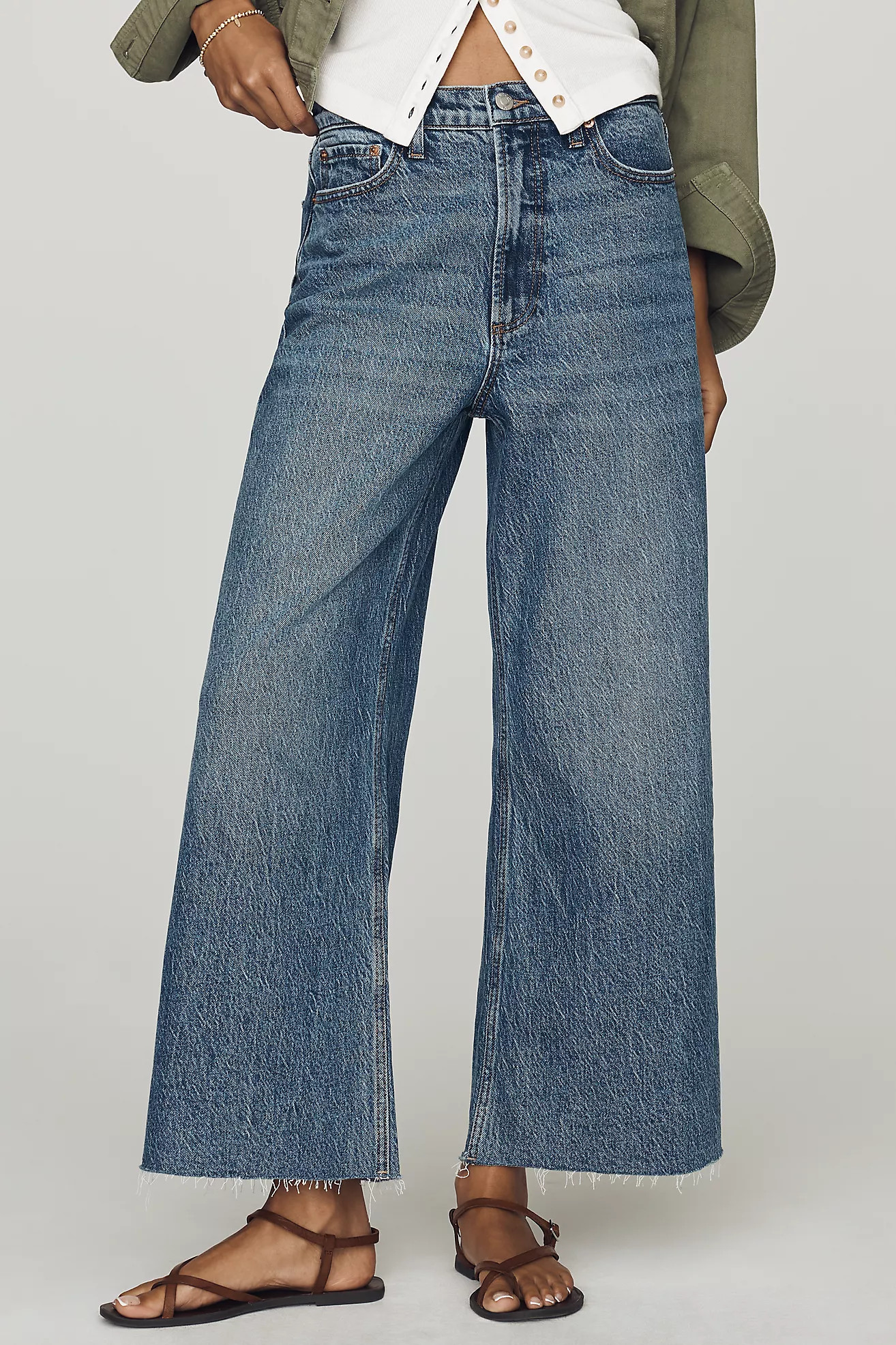 Pistola Lana High-Rise Cropped Wide-Leg Jeans | Anthropologie (US)