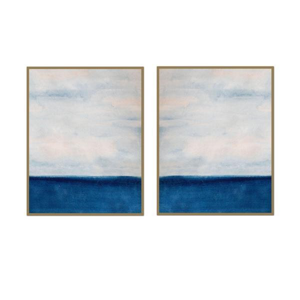 Into the Blue Watercolor Pair | Urban Garden Prints