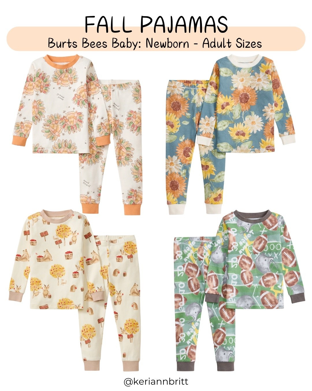 Burt’s Bees Baby Fall Pajamas

Baby pajamas, toddler pajamas, kids pjs, football pajamas, apple orchard pjs / thanksgiving pajamas / turkey pajamas 

#LTKBaby #LTKKids #LTKSeasonal