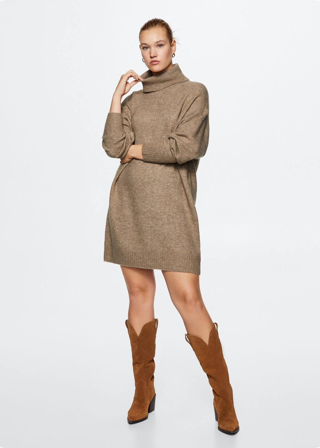 Turtle neck dress | MANGO (US)