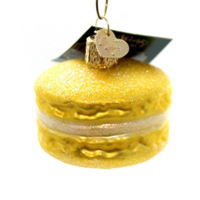 Old World Christmas Macaron  -  One Ornament 2.0 Inches -  Ornament French Pastry  -  32242 Yellow   | Target
