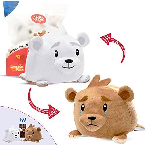 Reversible Toy Plushie Girls & Boys Toys, Stuffed Animal Mood Plush Bear, Double-Sided Flip Help ... | Amazon (US)