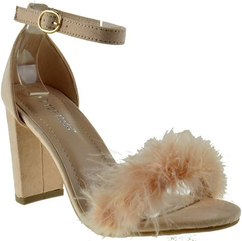 TOP Moda Womens Hannah-1 Platform Chunky Heel Metallic Glitter Party Ankle Strap High Heel Sandal | Amazon (US)