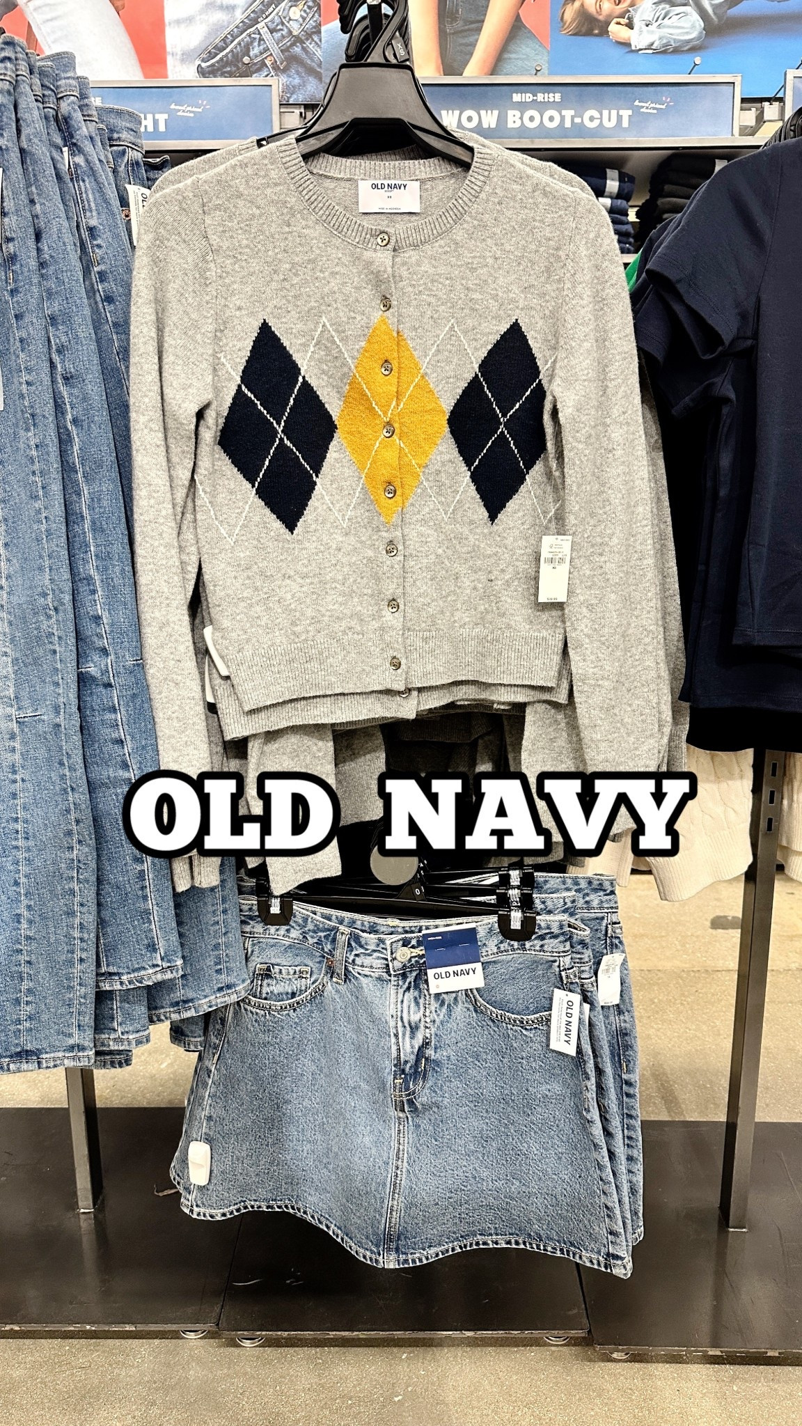 Old Navy is serving up fall vibes with cozy sweaters, cute cardis, and denim minis that are too good to pass up! 🍂 Are you ready for fall, too? 🍁 

Old navy sale
Fall outfits
Fall sweaters
Fall skirts