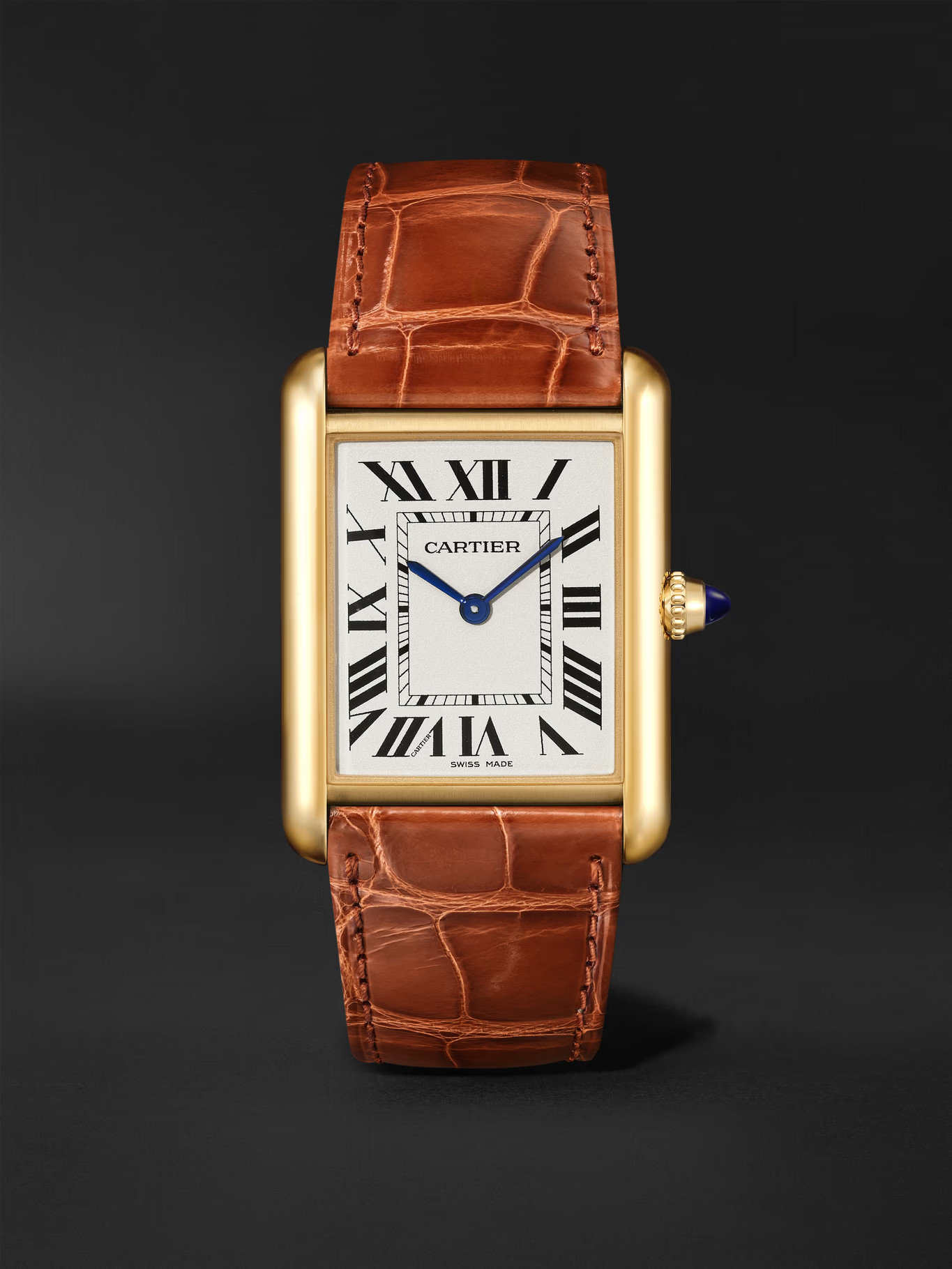 Tank Louis Cartier 34mm 18-Karat Gold and Alligator Watch, Ref. No. CRW1529756 | Mr Porter (US & CA)