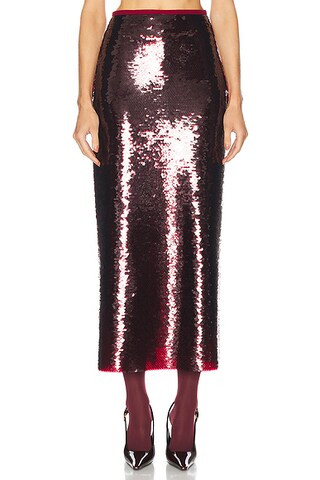 Sequin Midi Skirt | FWRD 