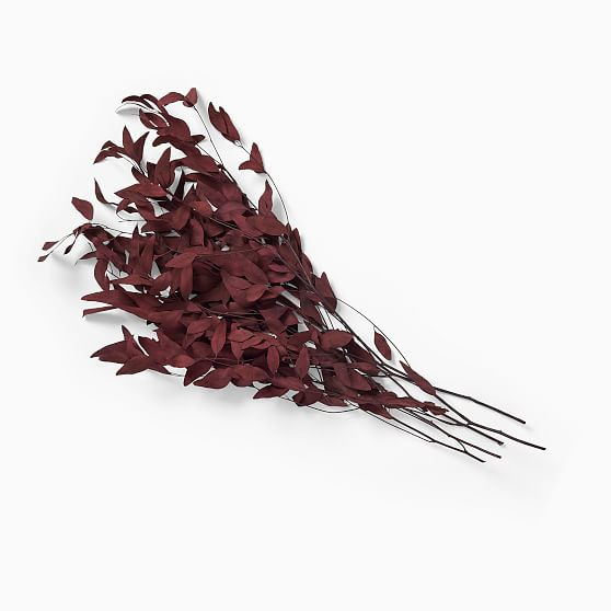 Faux Willow Eucalyptus Stem, Red, Set of 3 | West Elm (US)