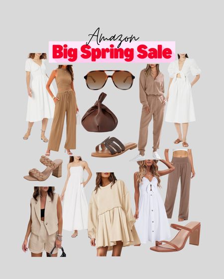 Amazon Big Spring Sale - 

White dresses, neutral outfits,  jumpsuit, spring outfits, brown sandals 

#LTKshoecrush #LTKsalealert #LTKfindsunder50