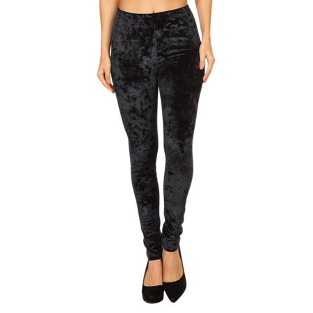 Rose Pink Crushed Velvet Velour Womens Stretchy Leggings Size Small | Walmart (US)