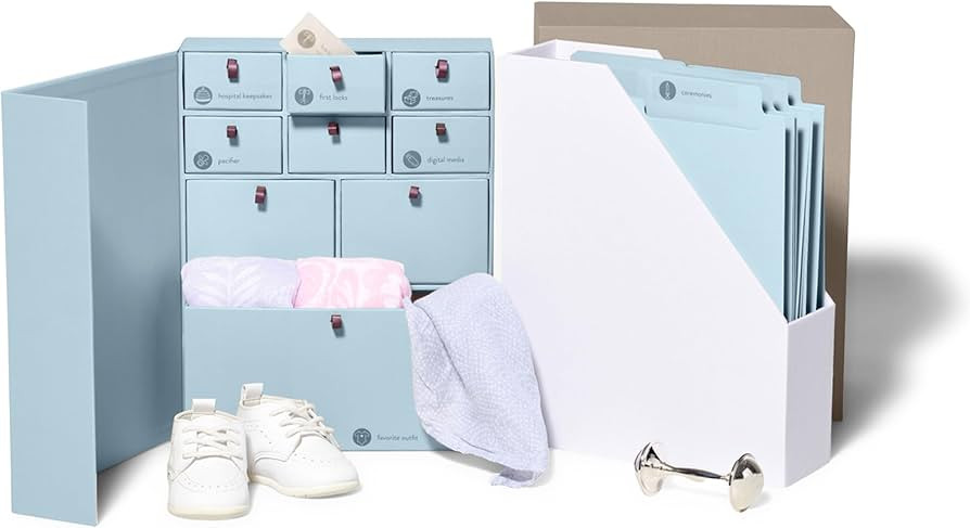Savor | The Original Deluxe Baby Keepsake Box | Fabric Bound Acid-Free Gender-Neutral Minimalist ... | Amazon (US)