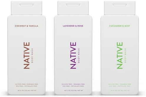 Native Body Wash Natural Body Wash for Women, Men | Sulfate Free, Paraben Free, Dye Free, with Na... | Amazon (US)