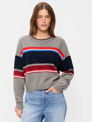 SoSoft Cotton Crew-Neck Cropped Sweater | Old Navy (CA)