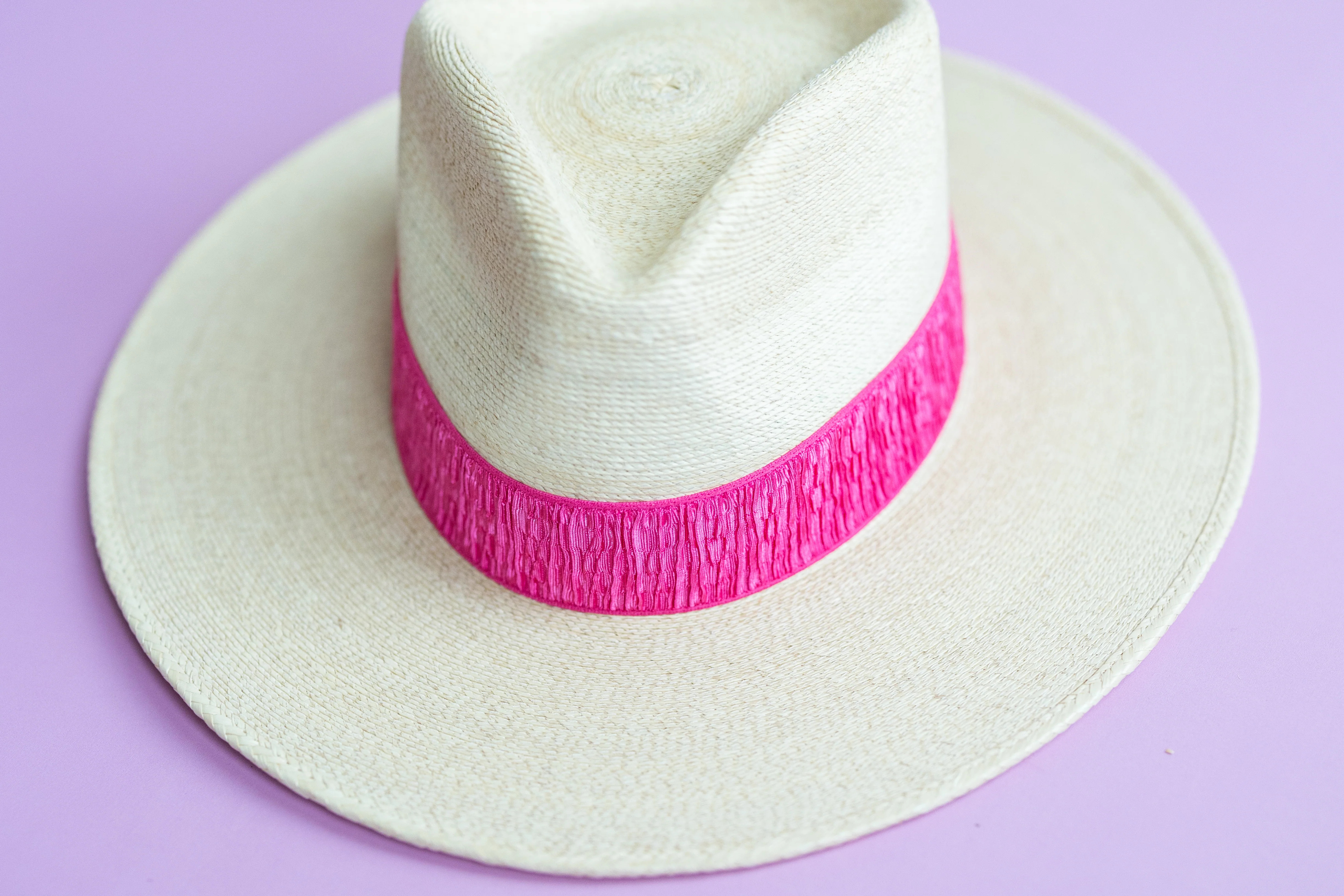 1.5” Pink Ruched Hat Band | Bandette Bands