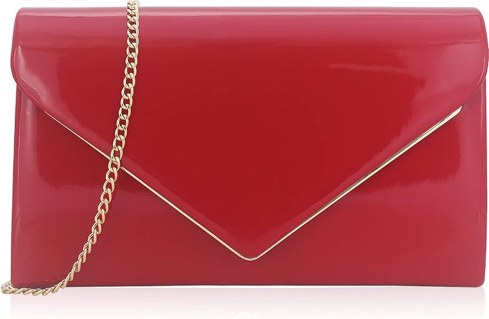 MOJISOLO Women's Evening Clutch Bags for Formal Cocktail Prom Wedding Party Patent Leather Dressy... | Amazon (US)