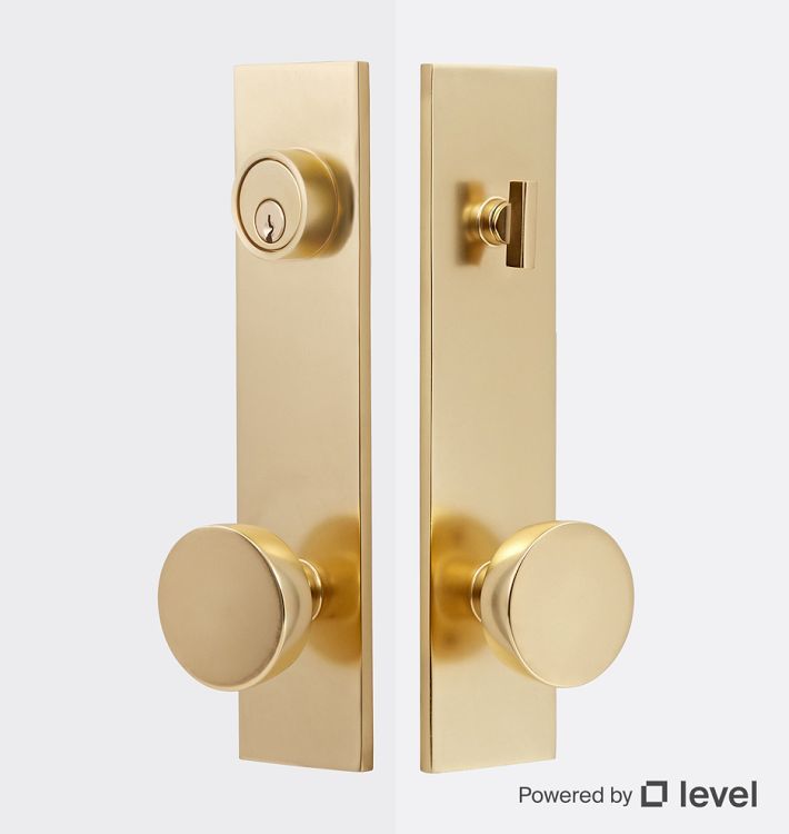 Tumalo Brass Knob Exterior Door Set with Level Bolt, Smart home technology | Rejuvenation