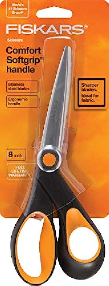 Fiskars 175800-1002 Razor-edge Softgrip Scissors, 8 Inch, Black | Amazon (US)