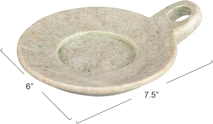 Creative Co-Op Hand-Carved Marble Dish with Handle, Beige 

 #LTKHome