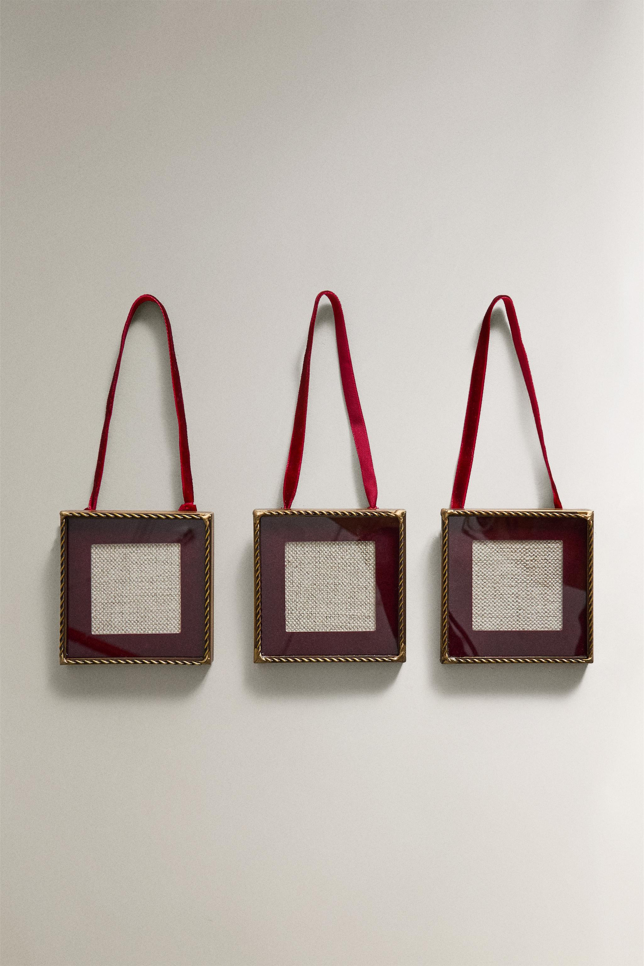 PACK OF FRAME CHRISTMAS TREE DECORATIONS (PACK OF 3) | Zara UK