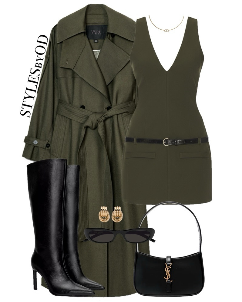 Monochrome Outfits🙌🏼🤩 Different coloured base, same accessories - pick your favorite🫶🏼

Transitional capsule wardrobe, trench coat styling, minimal and classy urban street style, olive green, chocolate brown outfits, plum color, sophisticated chic mini dress fashion #LTKstyletip #LTKfashion #minidress #trenchcoat 

#LTKSeasonal #LTKootd #LTKNYFW