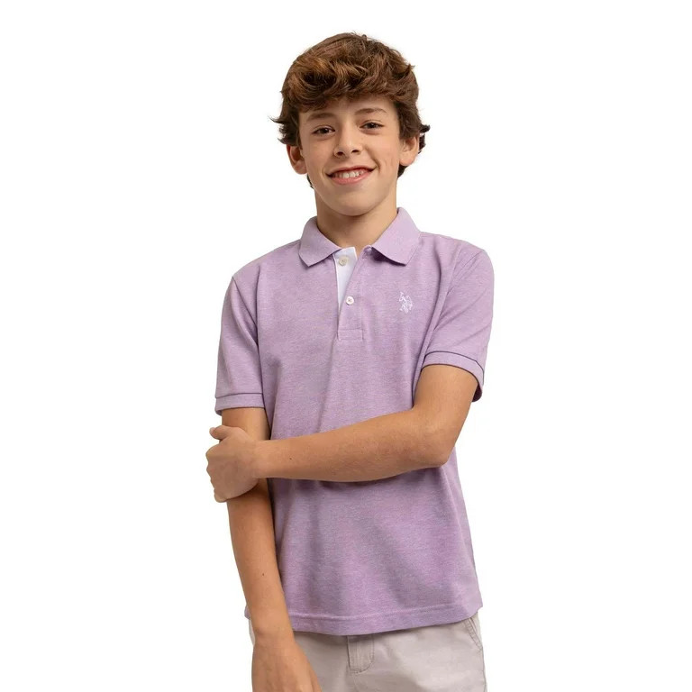 U.S. Polo Assn. Boys Pique Polo Shirt, Sizes 4-18 | Walmart (US)