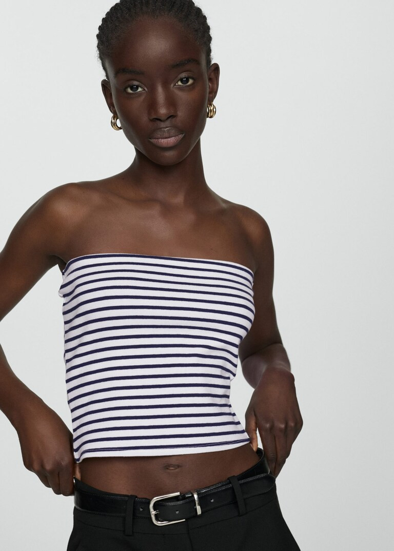 Cotton bandeau top -  Women | Mango USA | MANGO (US)