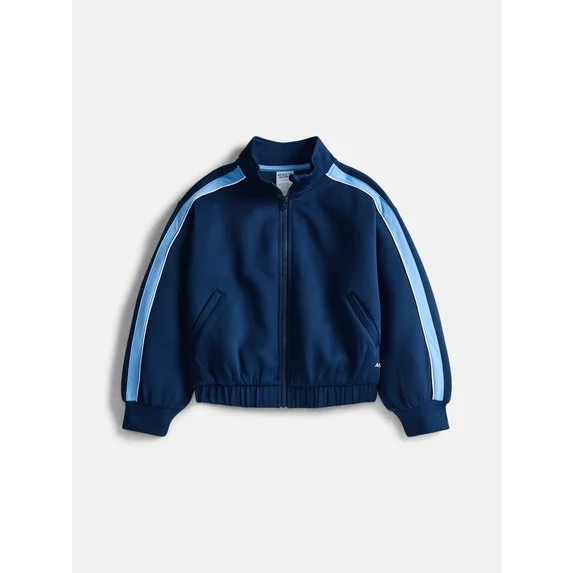 Athletic Works Girls Active Tech Pique Jacket, Sizes 4-18 | Walmart (US)