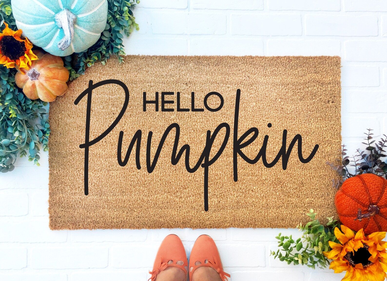 Hello Pumpkin Doormat, Hey There Pumpkin, Hi Pumpkin Door Mat, Funny Doormat, Housewarming gift, ... | Etsy (US)