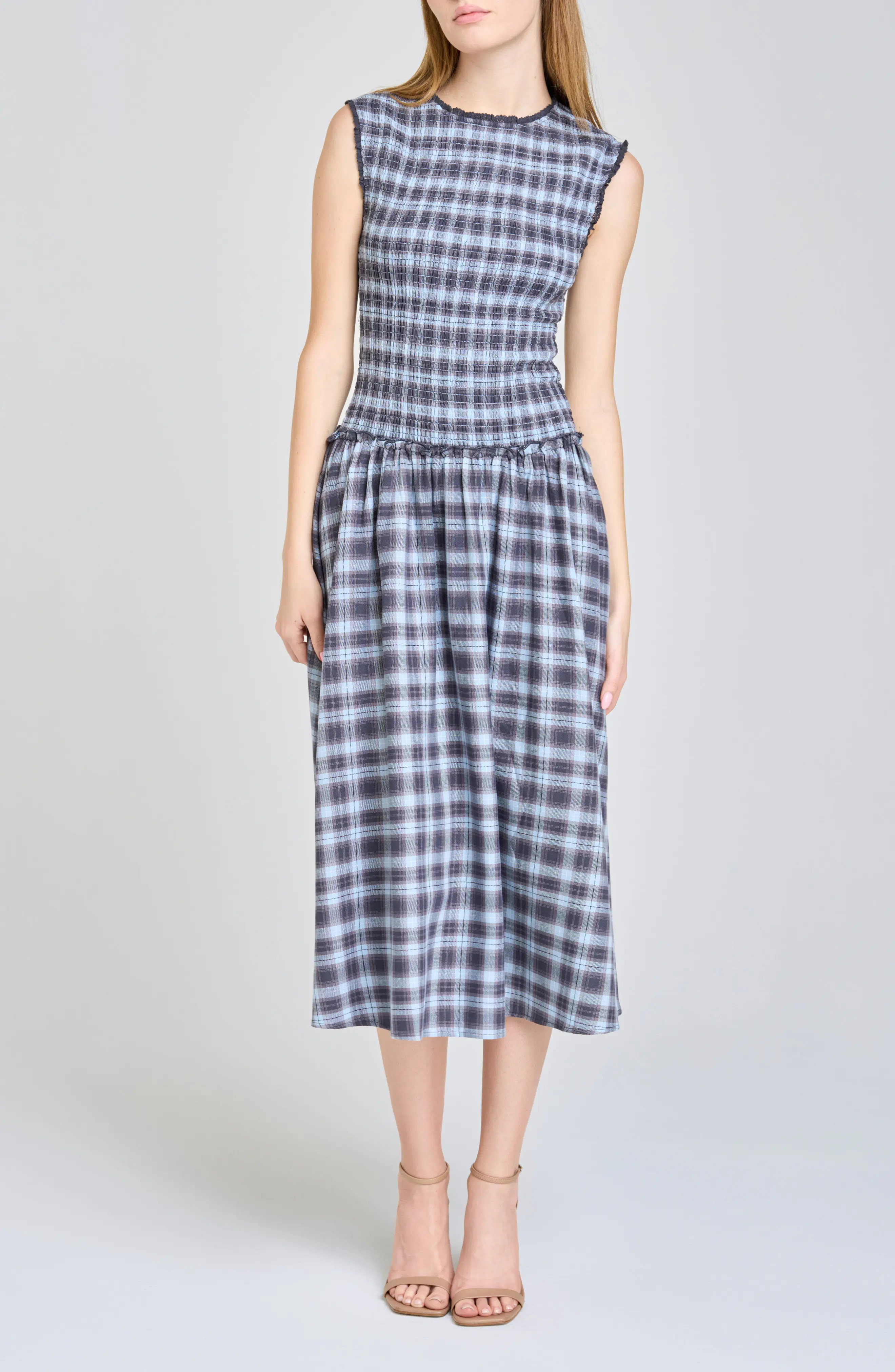 WAYF Adeline Smocked Cotton Midi Dress (Women) | Nordstrom | Nordstrom