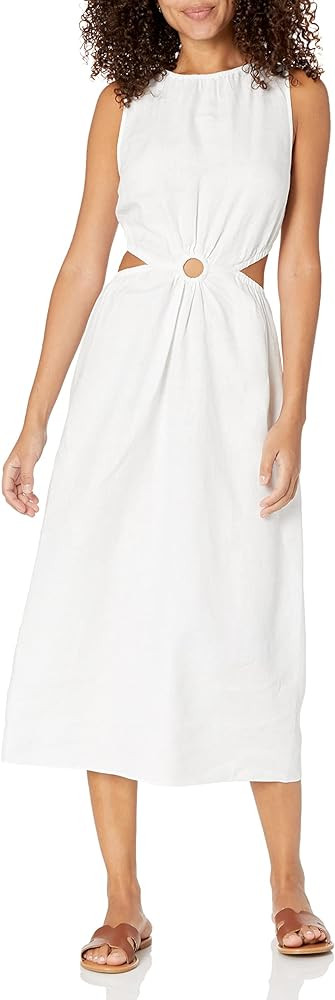 The Drop Women's Sade Linen Cutout Midi Dress | Amazon (US)