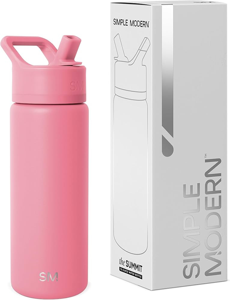 Simple Modern Kids Water Bottle with Straw Lid | Vacuum Insulated Stainless Steel Metal | Reusabl... | Amazon (US)