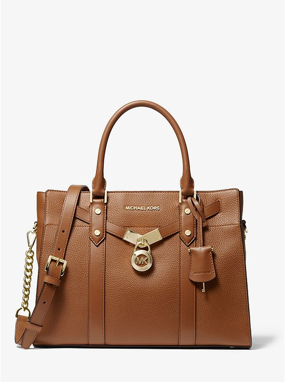 Nouveau Hamilton Large Pebbled Leather Satchel | Michael Kors US