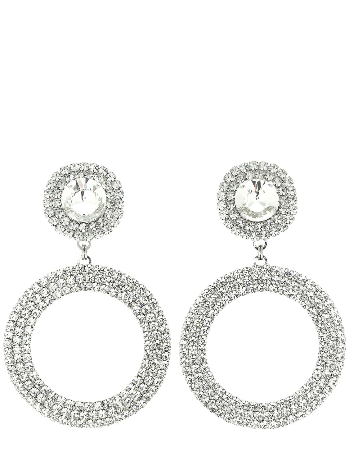 Crystal Hoop Clip-on Earrings | Luisaviaroma