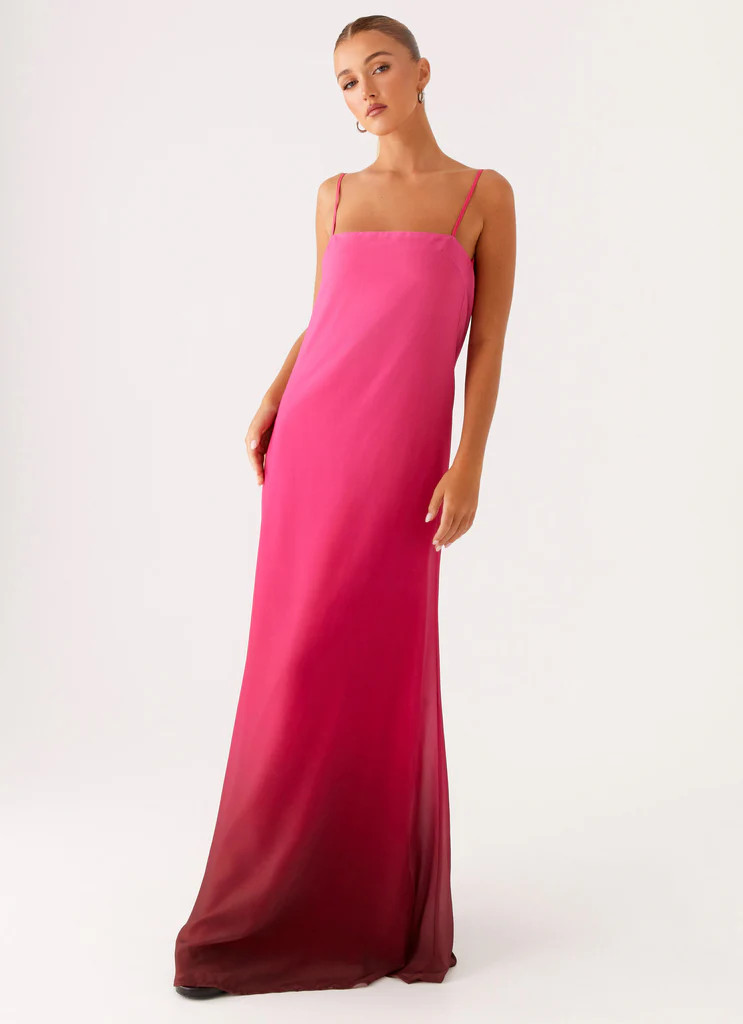 Marianne Maxi Dress - Fuchsia Gradient | Peppermayo (Global)
