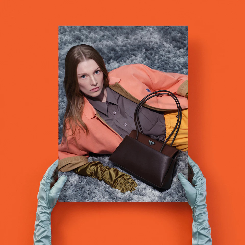 Ecru Suede Flatform Mules | PRADA | Prada US