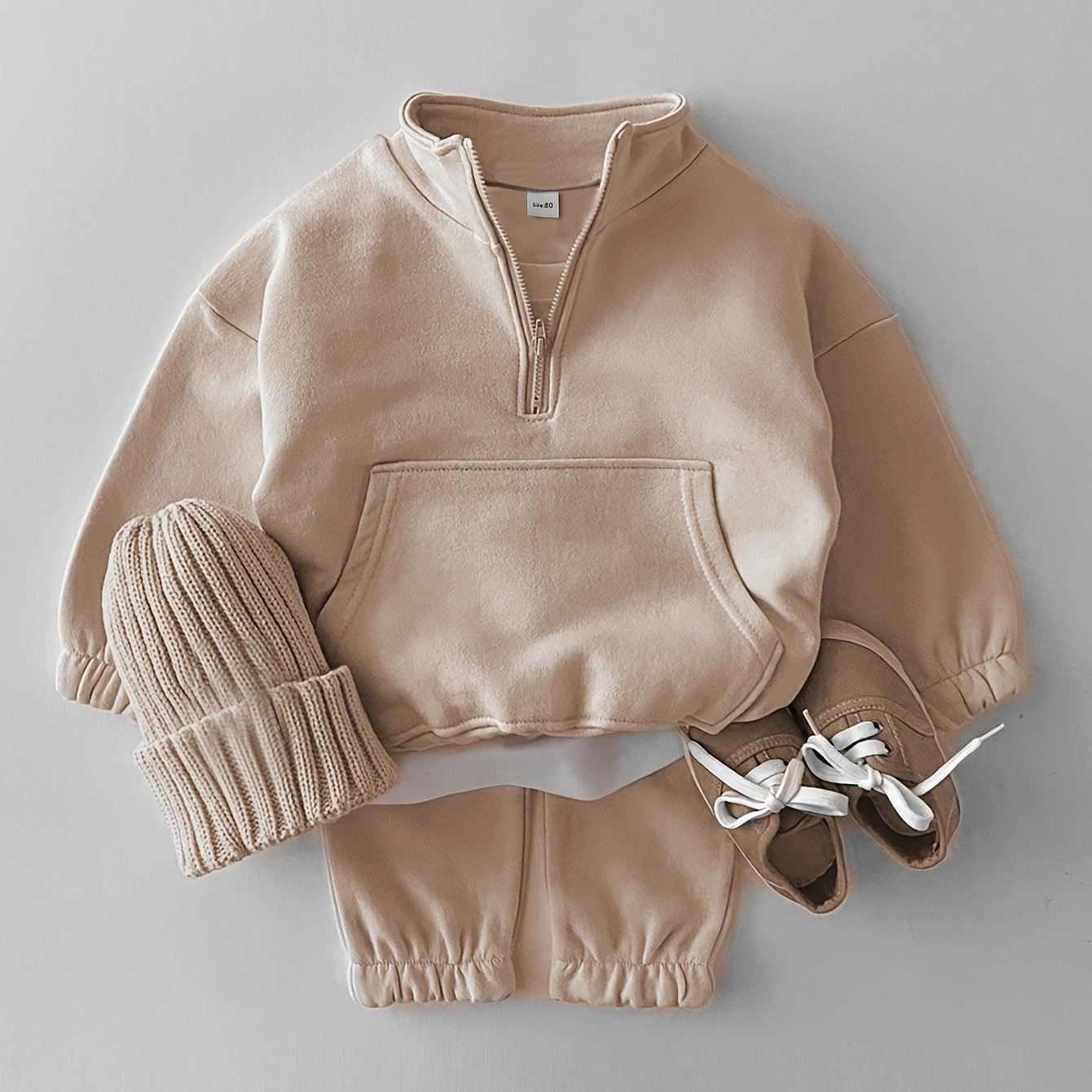 Baby's Sporty Style Half Zipper Sweatshirt Casual Solid - Temu | Temu Affiliate Program