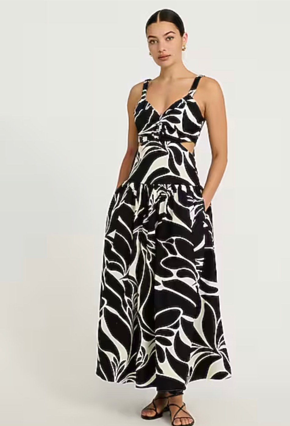 Classy Spring Summer Dresses Cotton Poplin Printed Cutout Drop Waist Smocked Back Maxi Dress with Pockets

#LTKSaleAlert #LTKPetite #LTKMidsize