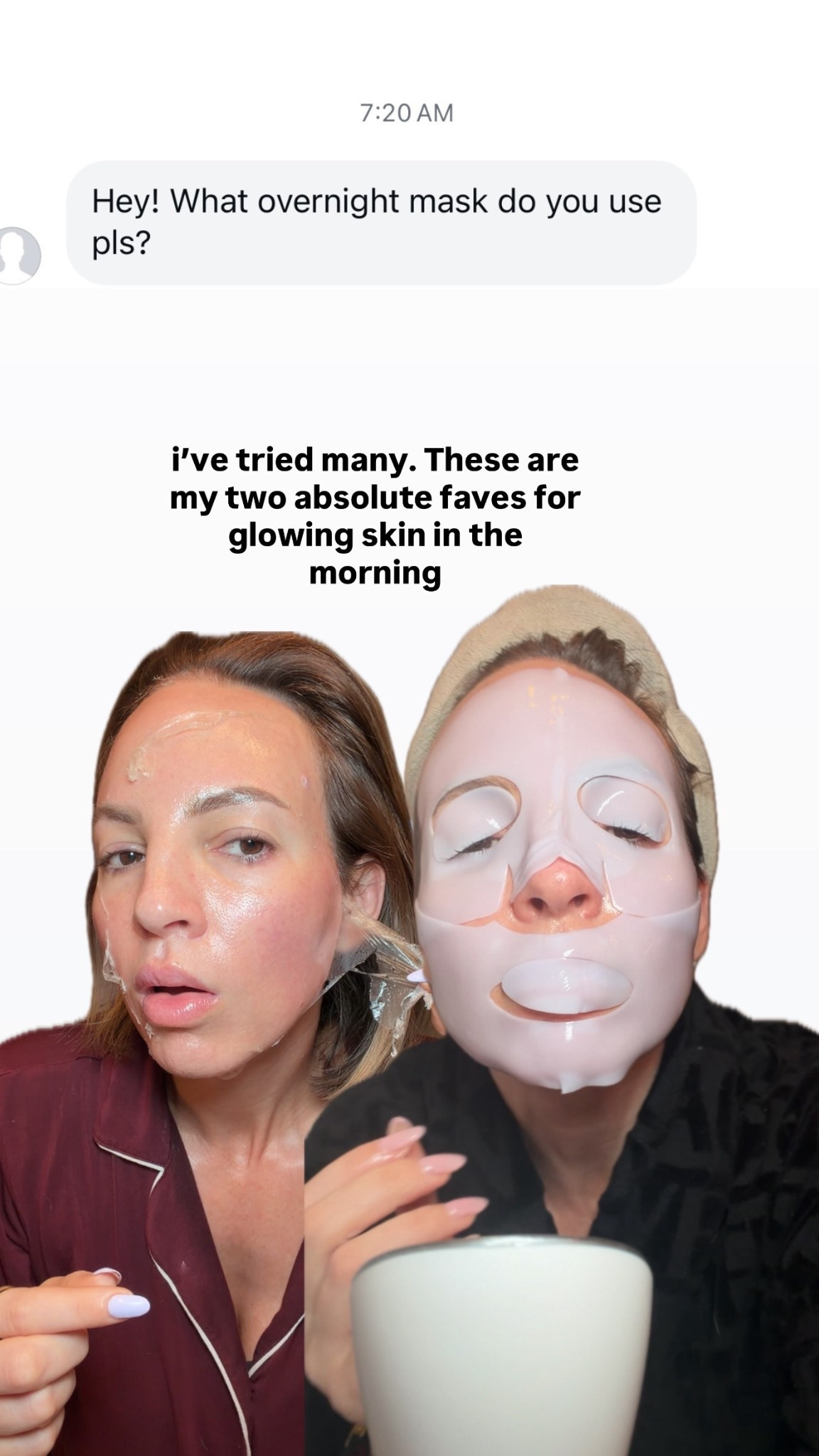 These are my two favorite overnight masks for glowing skin in the morning. Also linked my favorite skin flooding products below as well. ￼

#LTKstorytime #LTKBeauty #LTKOver40