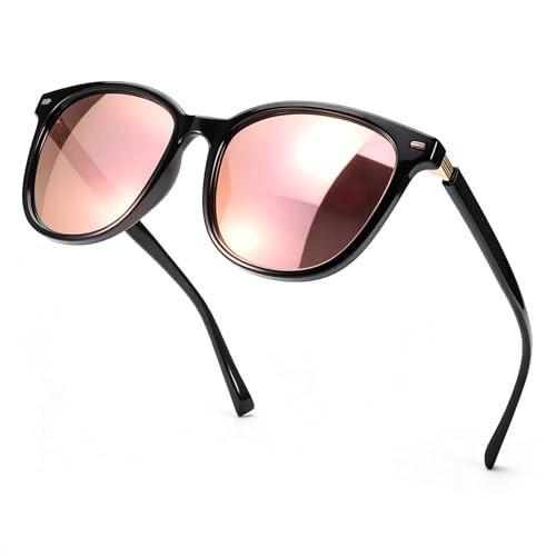 SIPHEW Womens Mirrored Polarized Sunglasses - Cat Eye Oversized Sun Glasses w UV Protection for Women | Amazon (US)