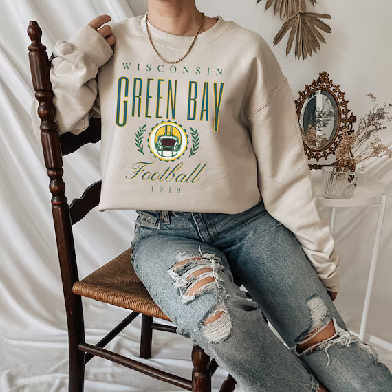 Green Bay Football Vintage Crewneck Sweatshirt Retro Green - Etsy | Etsy (ES)