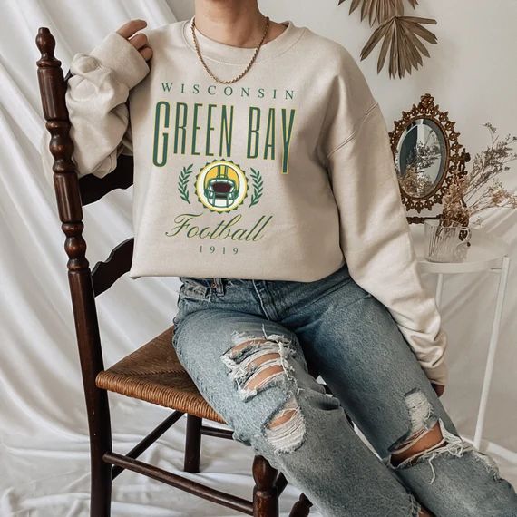 Green Bay Football Vintage Crewneck Sweatshirt Retro Green - Etsy | Etsy (ES)