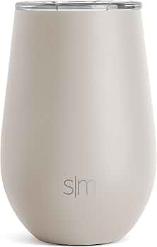 Simple Modern Wine Tumbler with Lid | Cute Stemless Glass Cup with Press-In Lid | Insulated Stain... | Amazon (US)