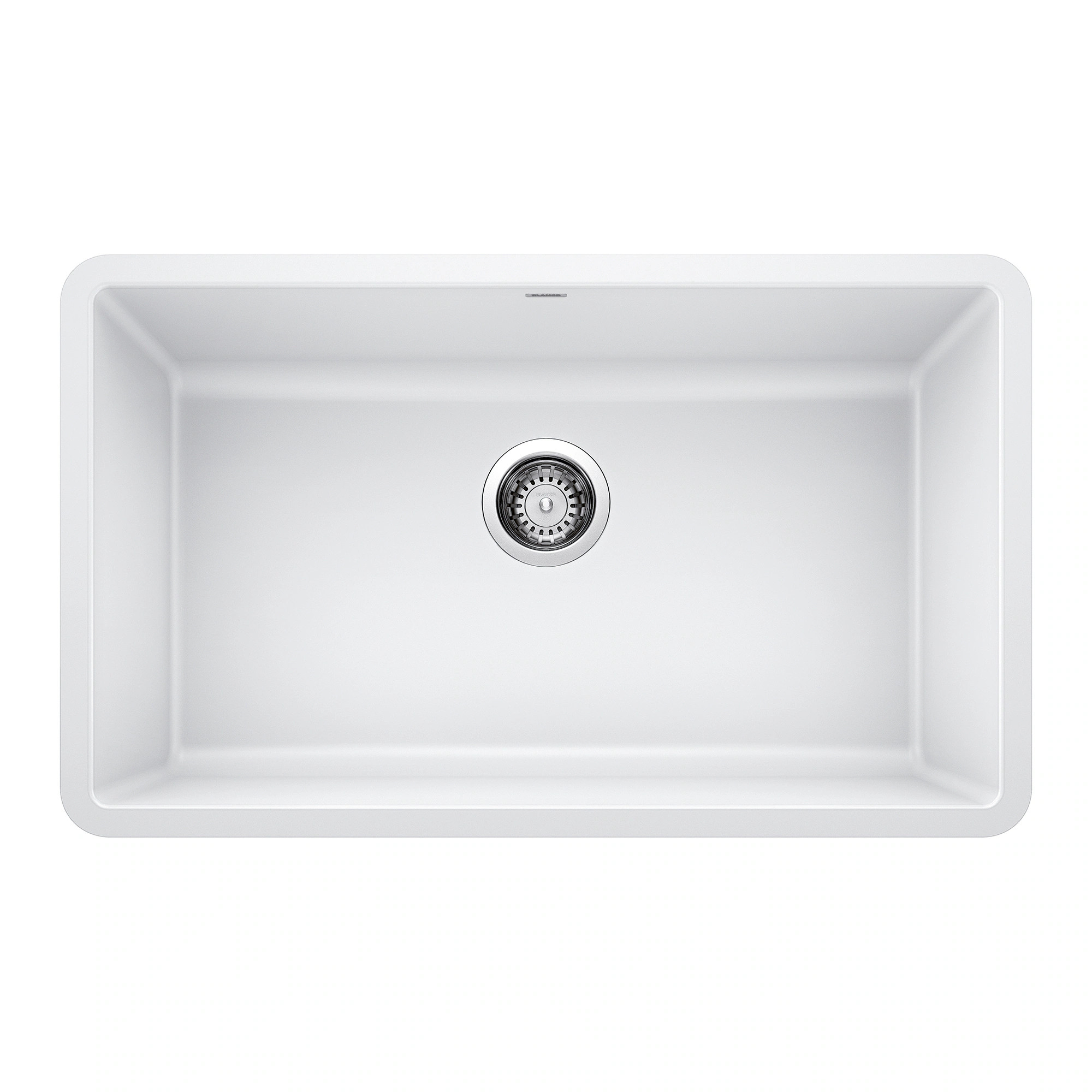 BLANCO Precis Silgranit Undermount 30-in x 18-in Granite Single bowl Kitchen Sink one_size in White | 442533 | Lowe's